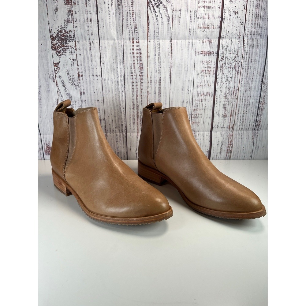 Nisolo Handmade Leather Chelsea Booties Eva Almond size 7.5